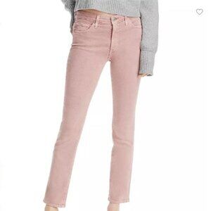 AG The Prima Crop Mid Rise Cigarette Crop Jeans in Rose Blush Size 27R